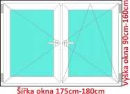 Dvoukřídlá okna O+OS SOFT šířka 175 a 180cm